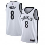Maillot NBA Brooklyn Nets Patty Mills 8 Nike 2022-23 Association Edition Blanc Swingman - Homme
